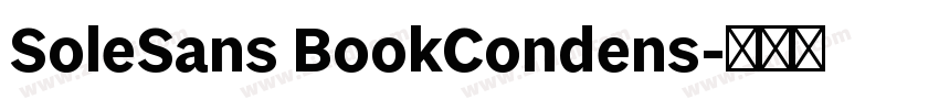 SoleSans BookCondens字体转换